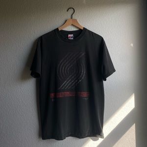 Vintage Portland Trail Blazers Black Tee Large - Excellent Condition